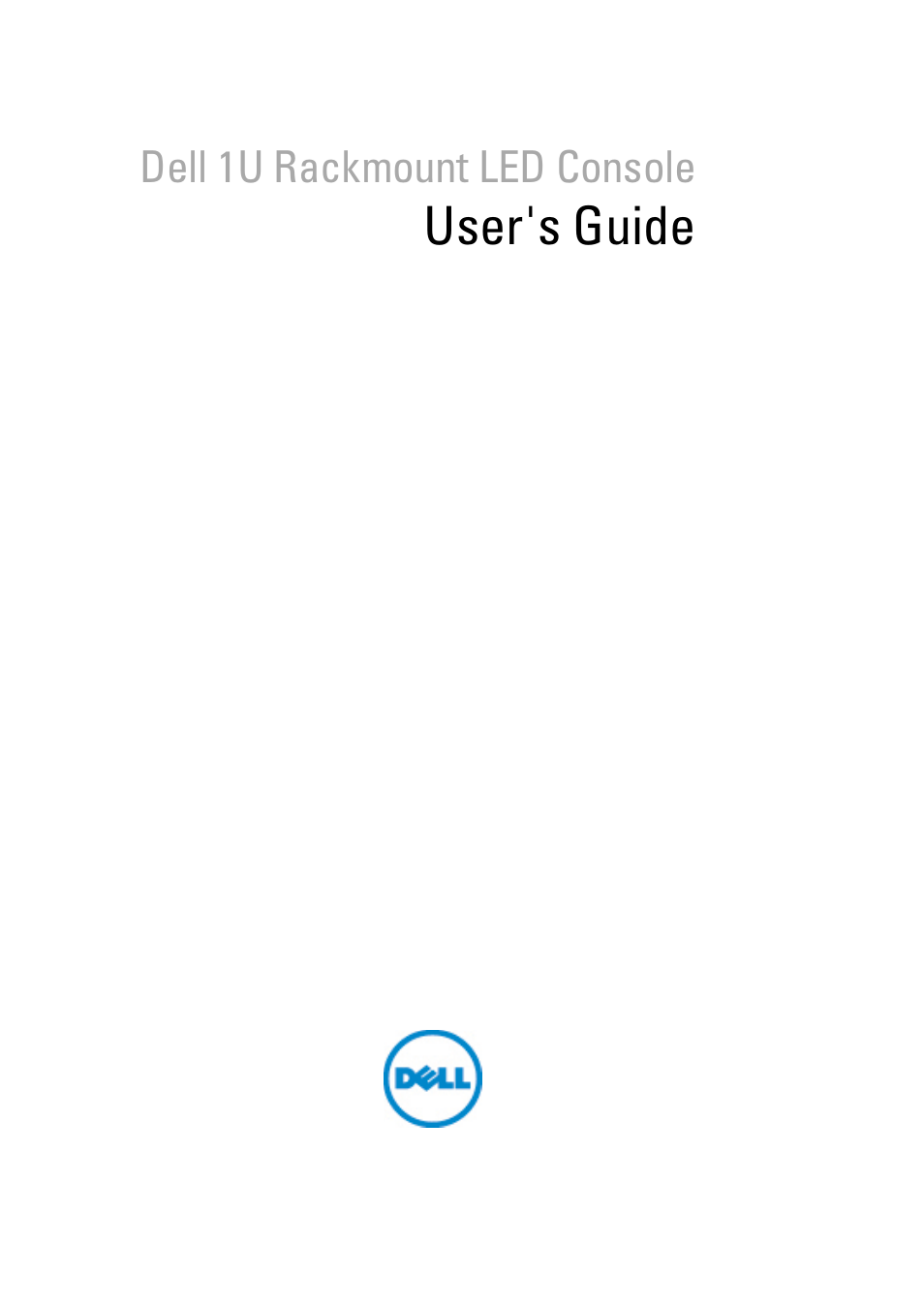 Dell 1U Rackmount LED Console User Manual | 36 pages