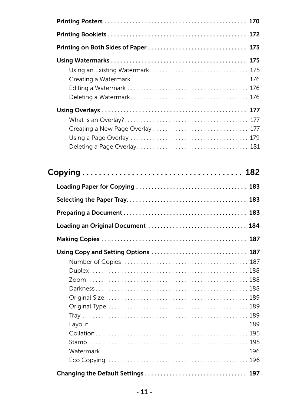 Copying | Dell B2375dnf Mono Multifunction Printer User Manual | Page 12 / 359