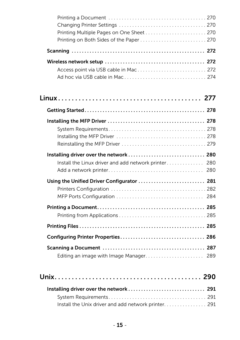 Linux, Unix | Dell B2375dnf Mono Multifunction Printer User Manual | Page 16 / 359