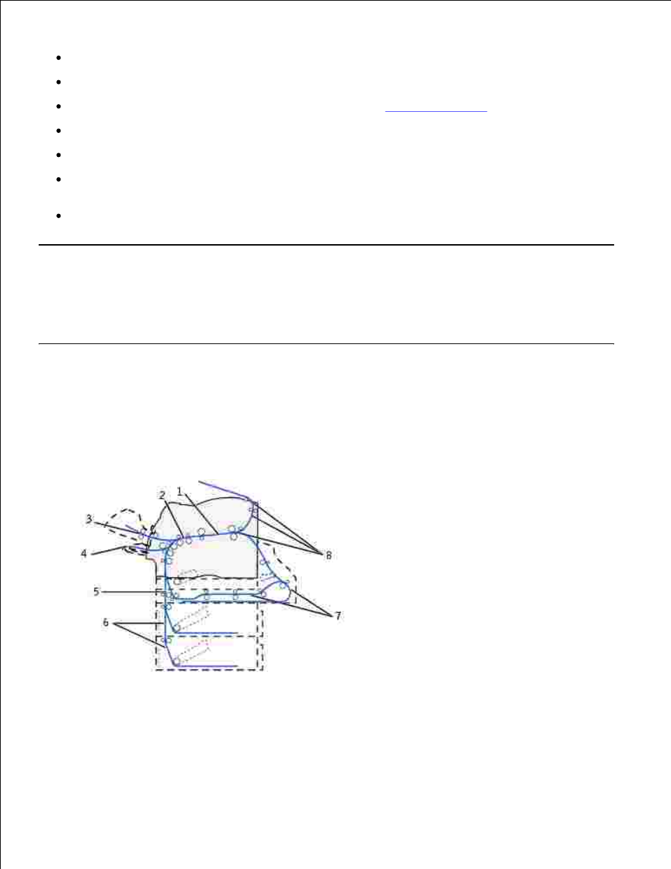 Before removing jams, Identifying the print media path | Dell M5200 Medium Workgroup Mono Laser Printer User Manual | Page 142 / 228