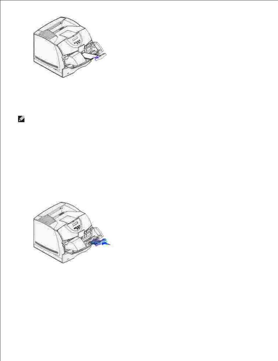 Between the envelope feeder and the printer | Dell M5200 Medium Workgroup Mono Laser Printer User Manual | Page 179 / 228