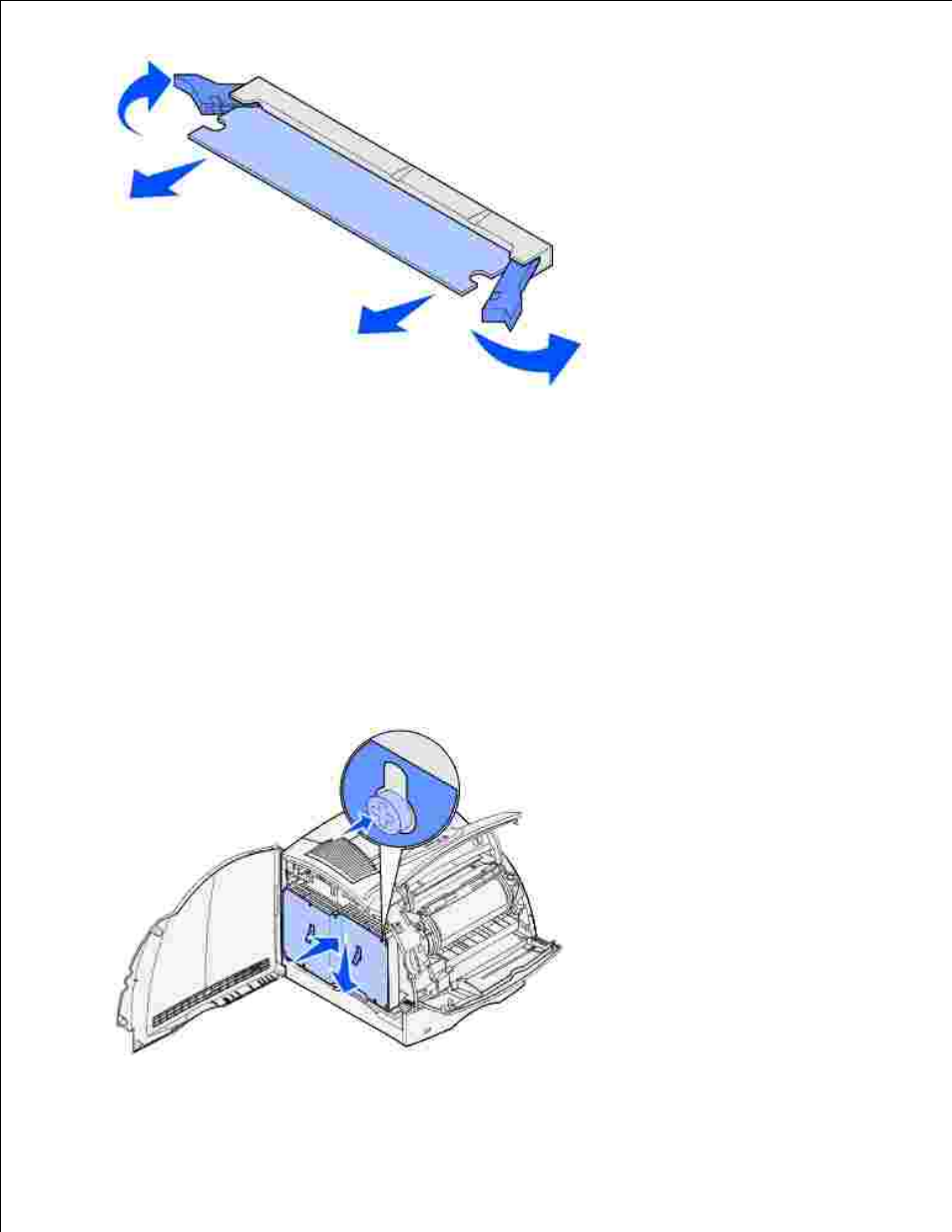 Reattaching the shield and closing the doors | Dell M5200 Medium Workgroup Mono Laser Printer User Manual | Page 212 / 228