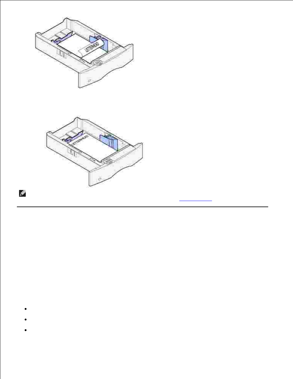Using and loading the multipurpose feeder, Capacity | Dell M5200 Medium Workgroup Mono Laser Printer User Manual | Page 53 / 228