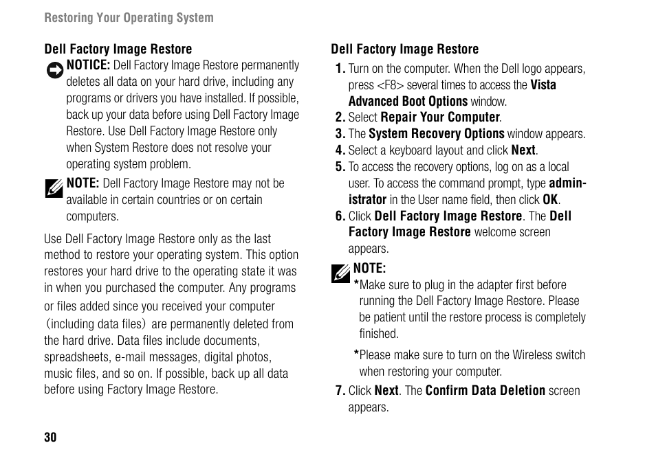 Dell Inspiron 1427 (Early 2009) User Manual | Page 32 / 54