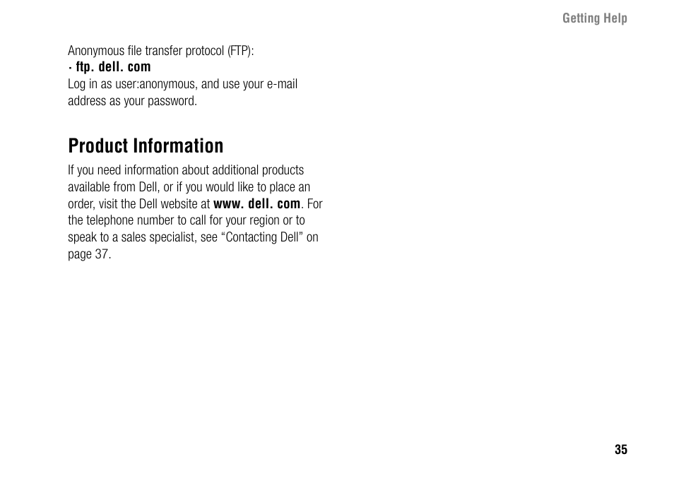 Product information | Dell Inspiron 1427 (Early 2009) User Manual | Page 37 / 54