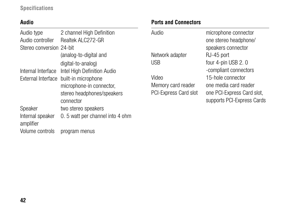 Dell Inspiron 1427 (Early 2009) User Manual | Page 44 / 54