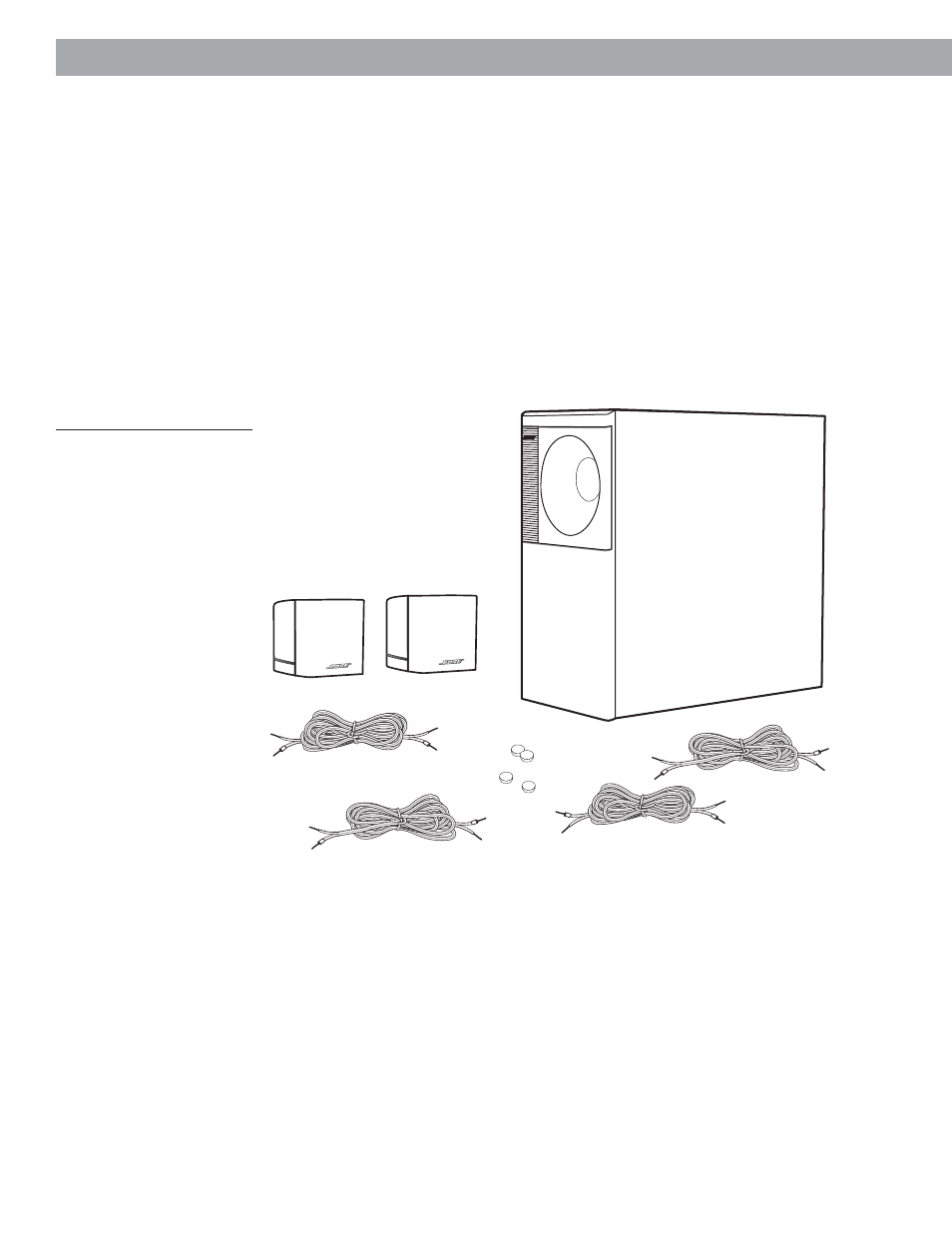 Before you begin, Unpacking the system, Selecting locations for the cube speakers | Bose Acoustimass User Manual | Page 4 / 14