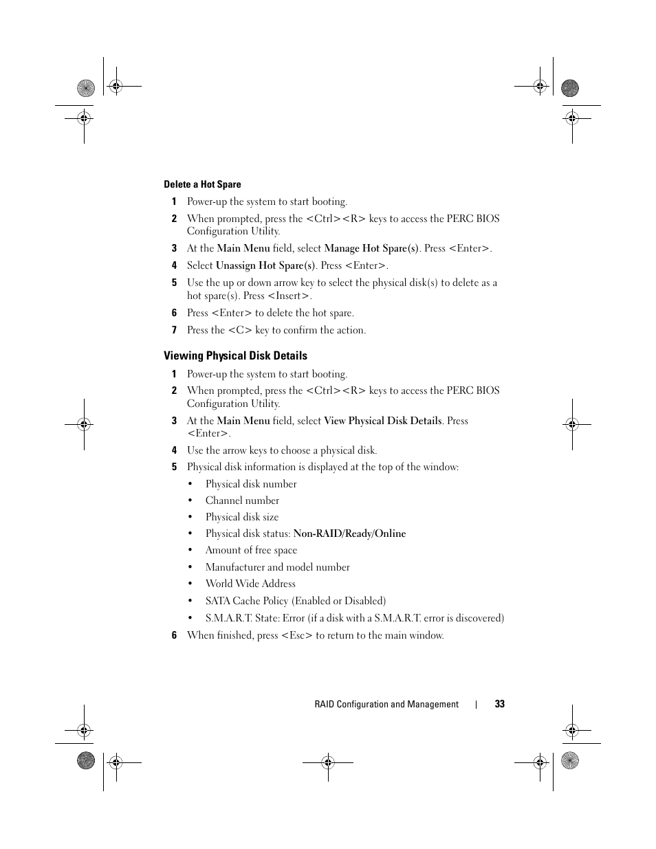 Viewing physical disk details | Dell PowerEdge RAID Controller S110 User Manual | Page 35 / 76