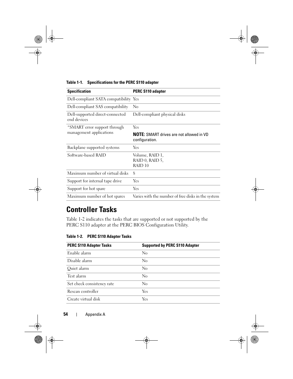 Controller tasks | Dell PowerEdge RAID Controller S110 User Manual | Page 56 / 76