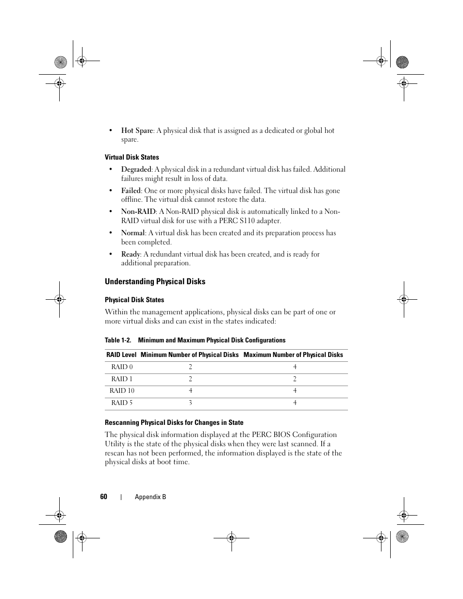 Understanding physical disks | Dell PowerEdge RAID Controller S110 User Manual | Page 62 / 76