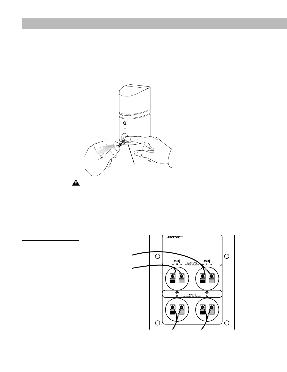 Connecting the cube arrays to the acoustimass, Module, Setting up | Bose Acoustimass 5 User Manual | Page 8 / 16