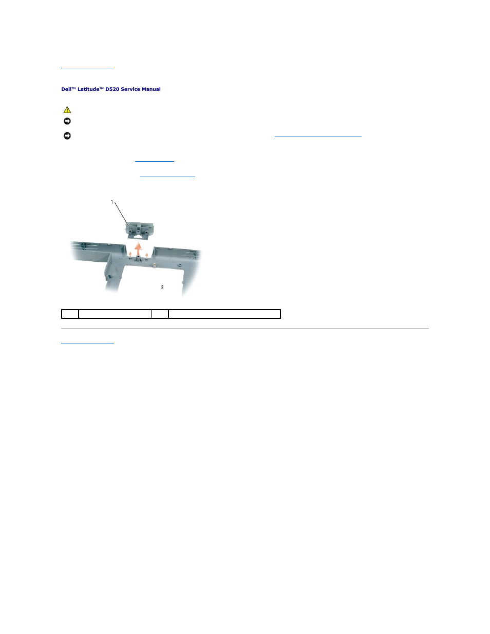 Base latch | Dell Latitude D520 User Manual | Page 26 / 42