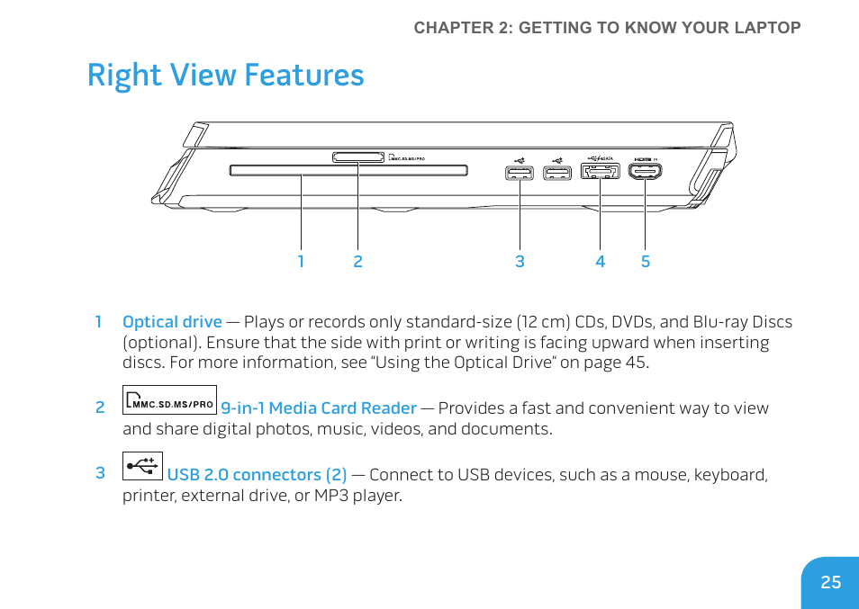 Right view features | Dell Alienware M17x R3 (Early 2011) User Manual | Page 27 / 128