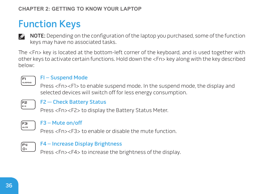 Function keys | Dell Alienware M17x R3 (Early 2011) User Manual | Page 38 / 128