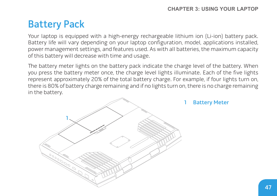 Battery pack | Dell Alienware M17x R3 (Early 2011) User Manual | Page 49 / 128