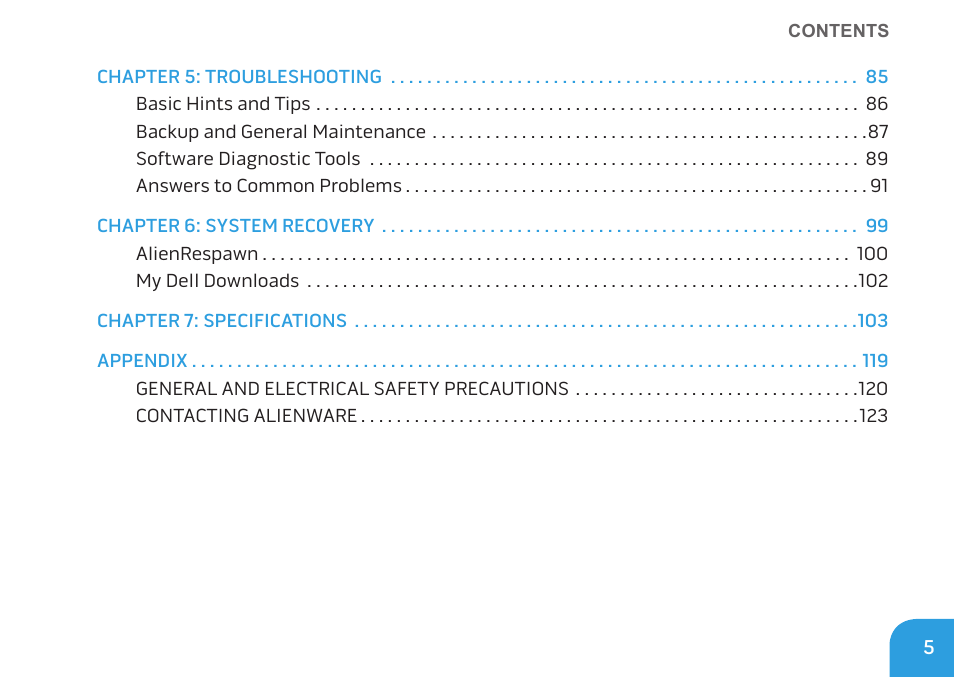 Dell Alienware M17x R3 (Early 2011) User Manual | Page 7 / 128