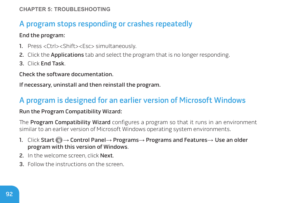 A program stops responding or crashes repeatedly | Dell Alienware M17x R3 (Early 2011) User Manual | Page 94 / 128
