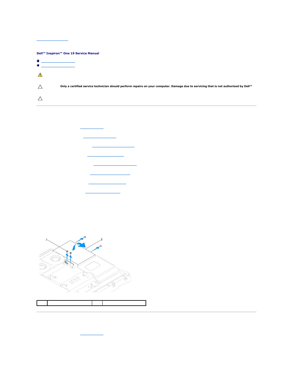 Hard drive, Removing the hard drive, Replacing the hard drive | Dell Inspiron One 19 (Mid 2009) User Manual | Page 20 / 65