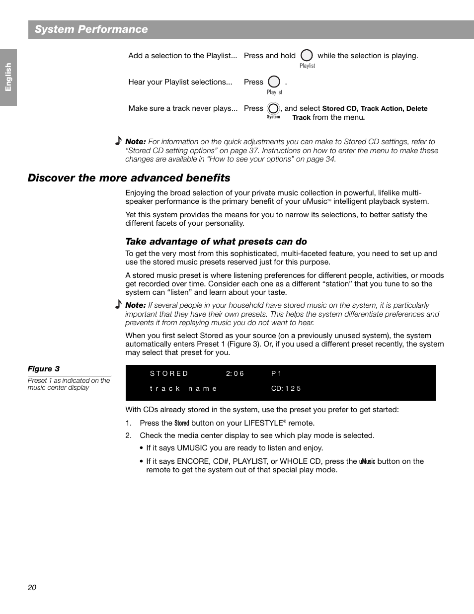 System performance, Discover the more advanced benefits | Bose LIFESTYLE 38 User Manual | Page 20 / 184