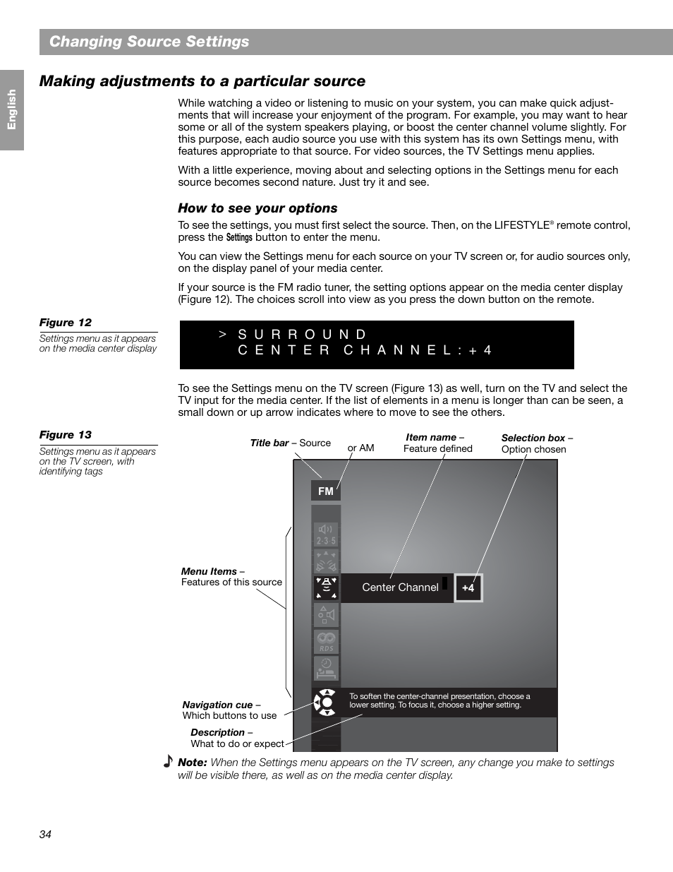 Bose LIFESTYLE 38 User Manual | Page 34 / 184