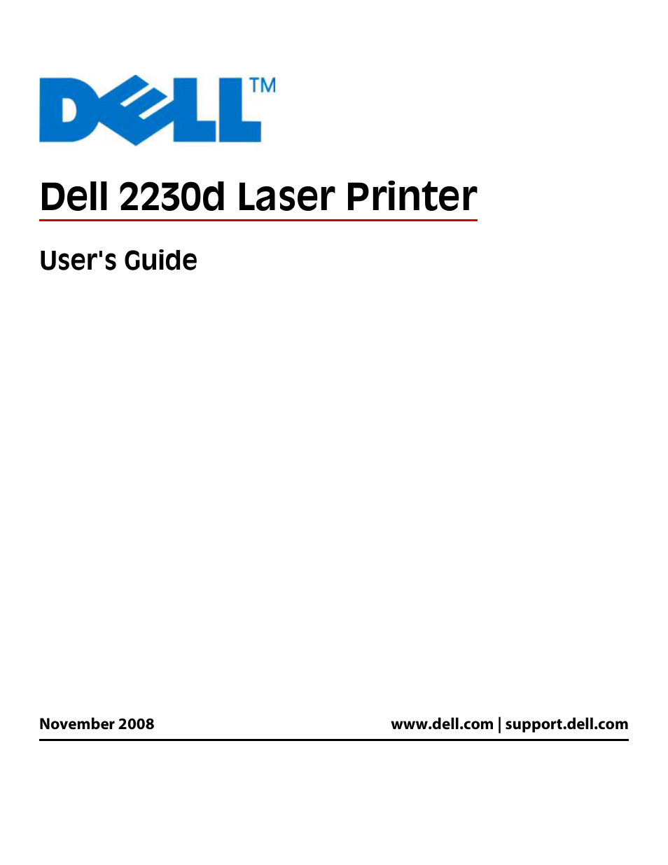 Dell 2230d/dn Mono Laser Printer User Manual | 128 pages