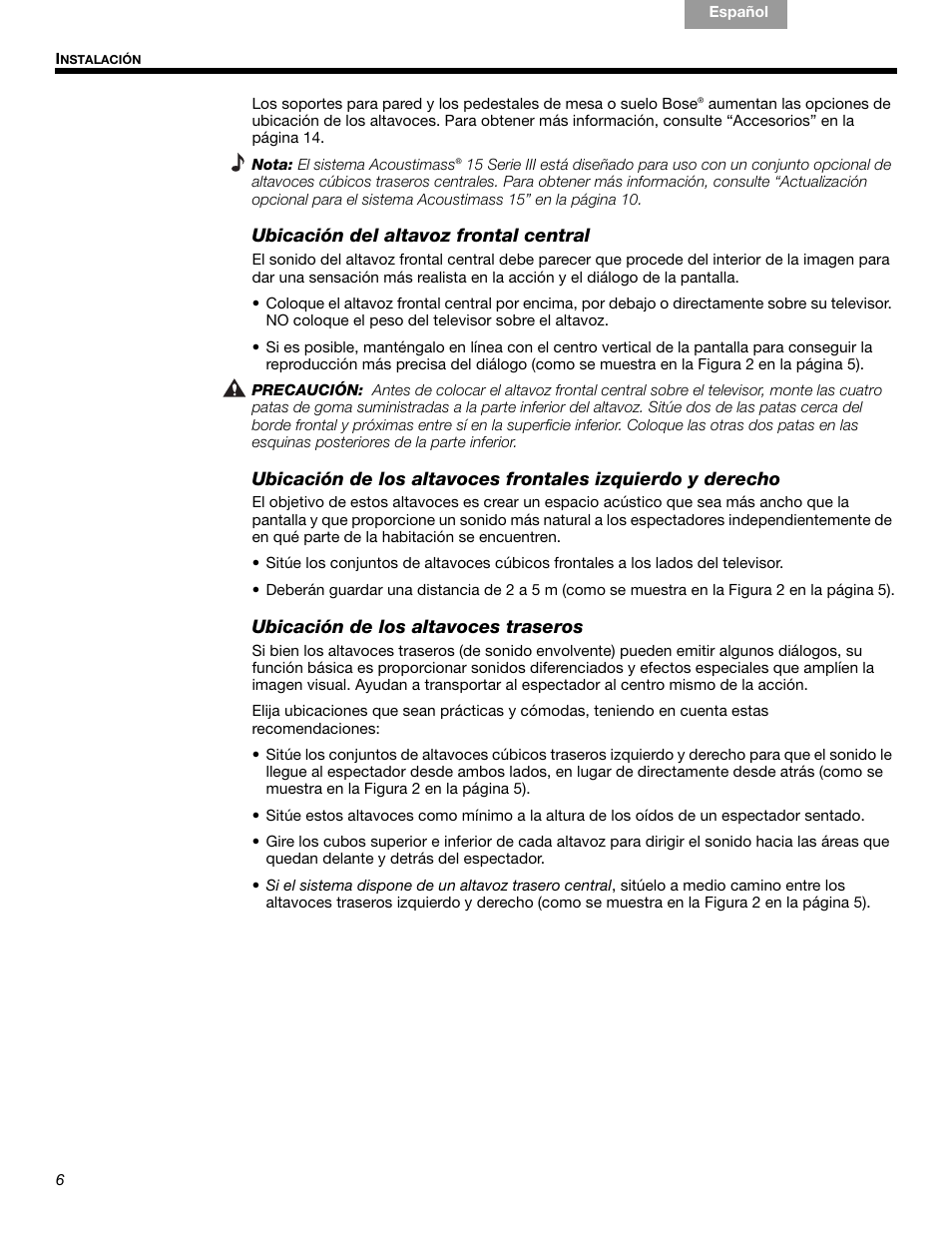 Bose 15 Series III User Manual | Page 20 / 44