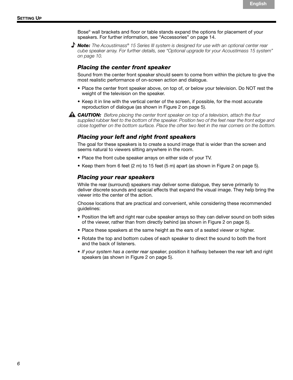 Bose 15 Series III User Manual | Page 6 / 44