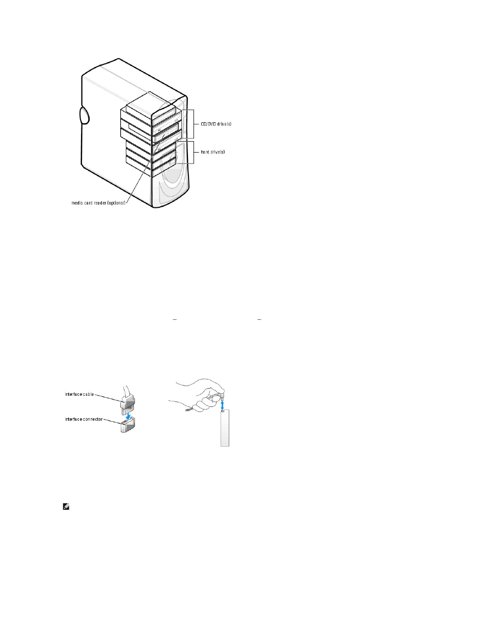 General installation guidelines, Connecting drive cables | Dell XPS/Dimension XPS Gen 5 User Manual | Page 19 / 56