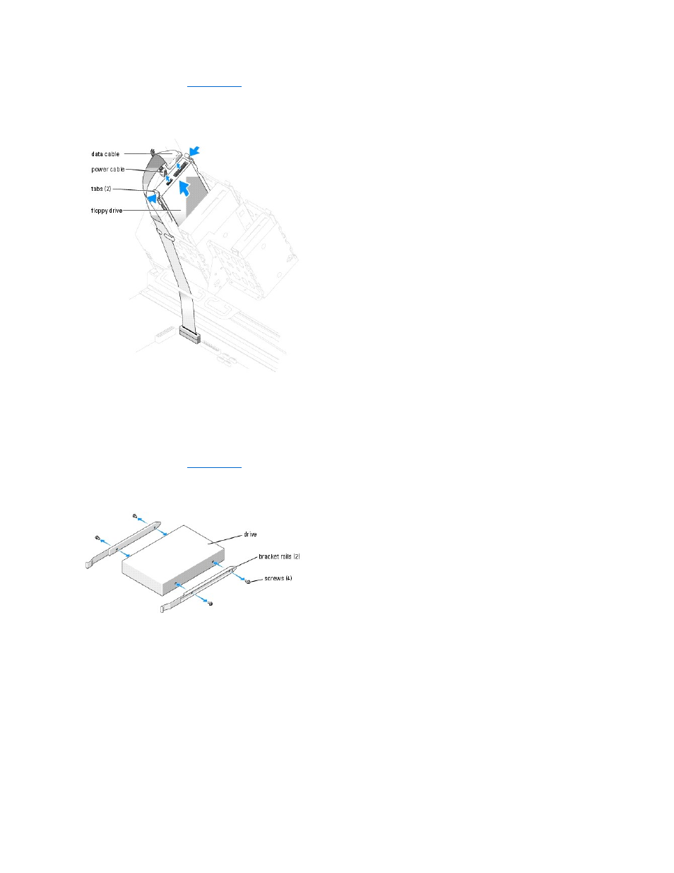 Installing a floppy drive | Dell XPS/Dimension XPS Gen 5 User Manual | Page 24 / 56