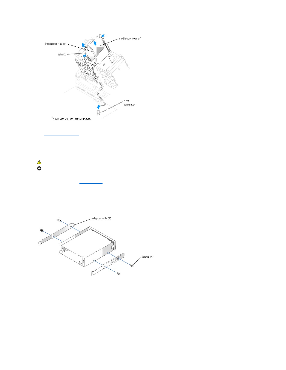 Installing a media card reader | Dell XPS/Dimension XPS Gen 5 User Manual | Page 26 / 56