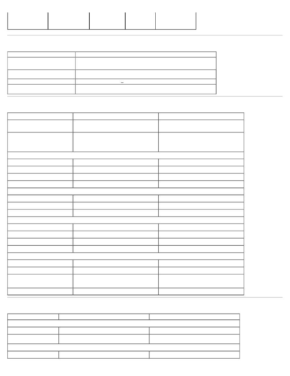 Electrical specifications, Physical characteristics, Environmental characteristics | Dell P2211H Monitor User Manual | Page 7 / 37