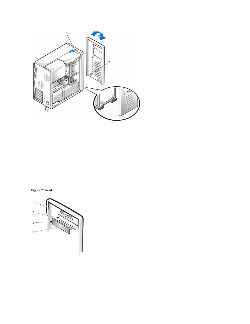 Front-panel inserts | Dell Precision 420 User Manual | Page 28 / 49