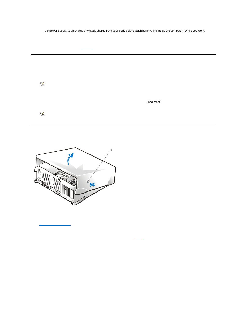 Removed the computer cover, Restarting the system, Computer cover | Dell Precision 420 User Manual | Page 3 / 49