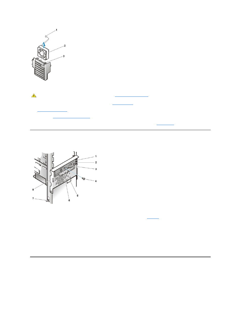 Control panel, Chassis intrusion switch | Dell Precision 420 User Manual | Page 39 / 49