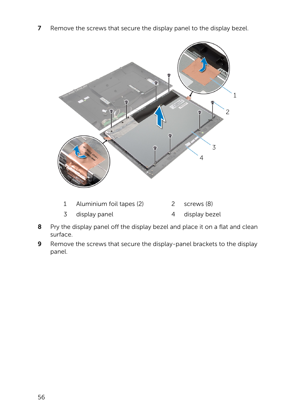 Dell Inspiron 20 (3043, Mid 2014) User Manual | Page 56 / 71