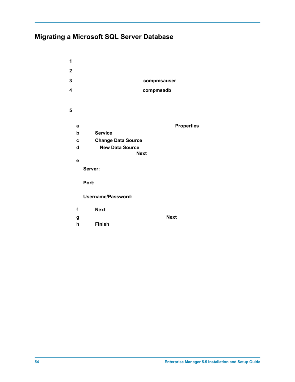 Migrating a microsoft sql server database | Dell Compellent Series 30 User Manual | Page 62 / 116