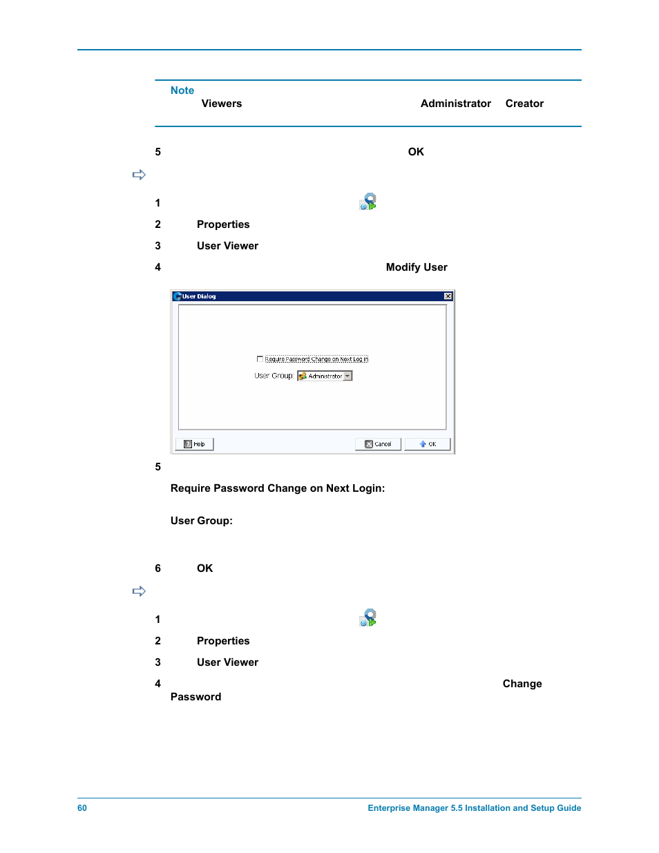 To change the user group for a data collector user, To change a user password | Dell Compellent Series 30 User Manual | Page 68 / 116