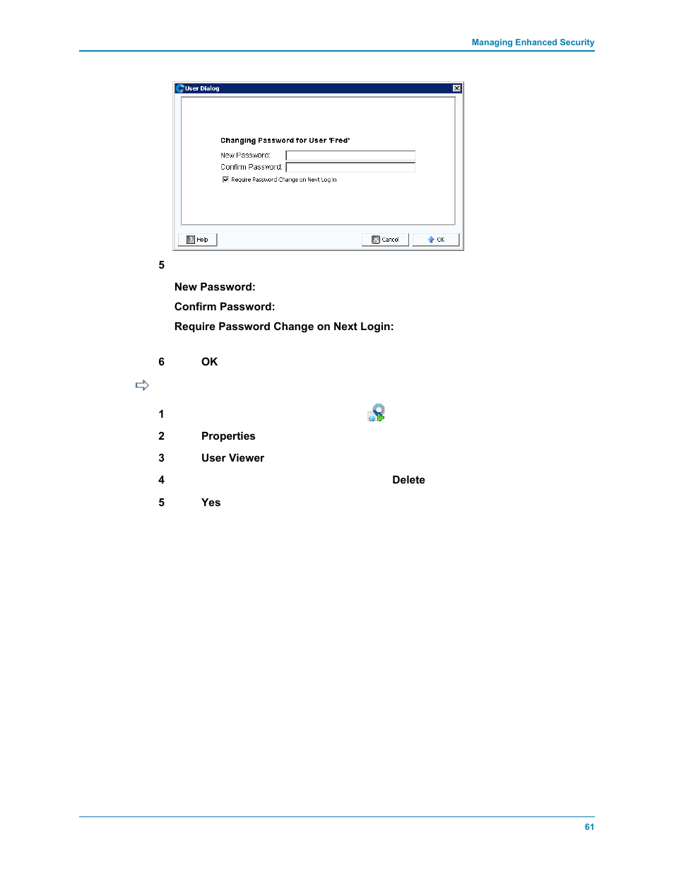 To delete a user | Dell Compellent Series 30 User Manual | Page 69 / 116