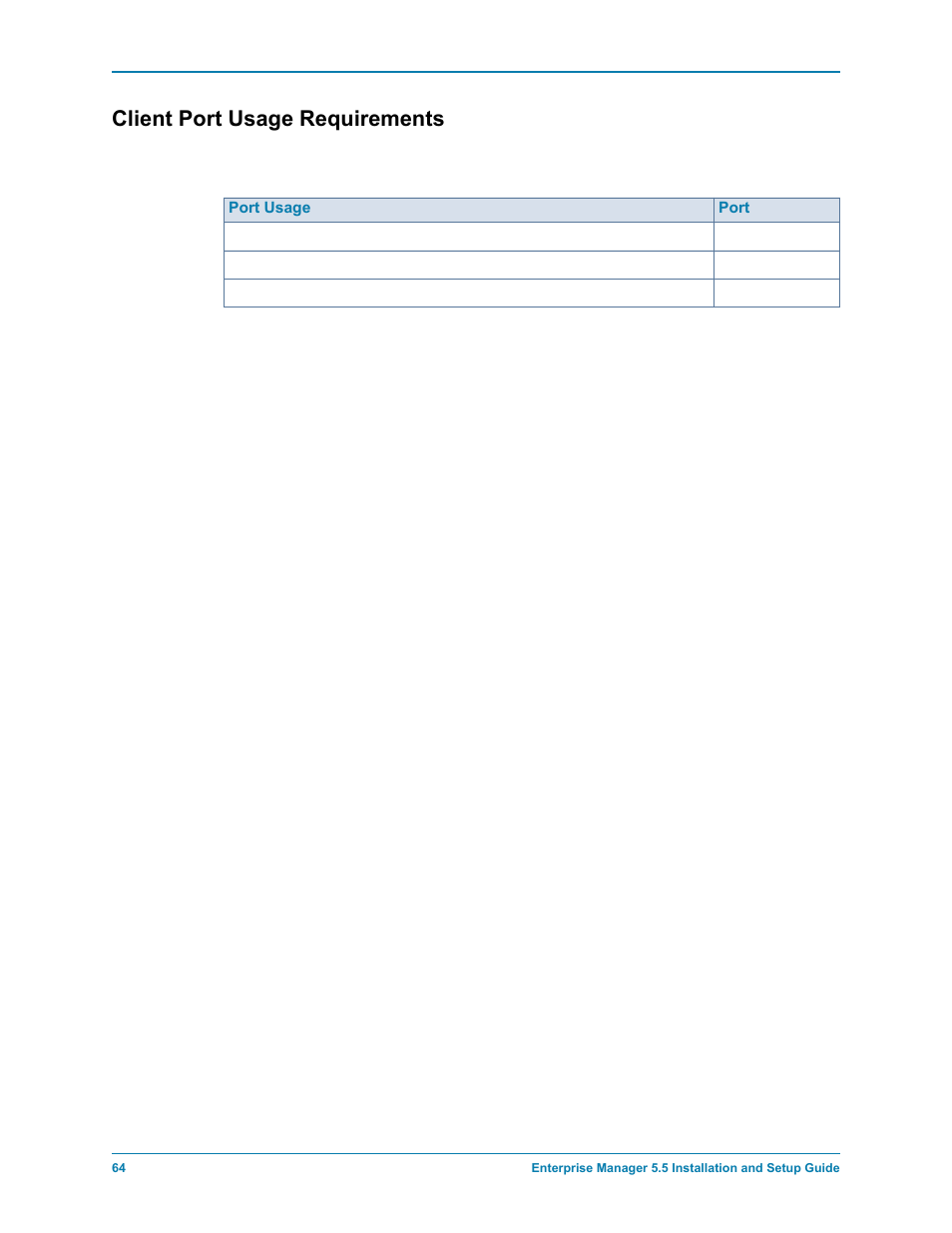 Client port usage requirements | Dell Compellent Series 30 User Manual | Page 72 / 116