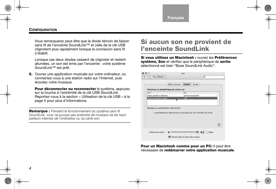 Si aucun son ne provient de l’enceinte soundlink | Bose SoundLink AM319182 User Manual | Page 44 / 56