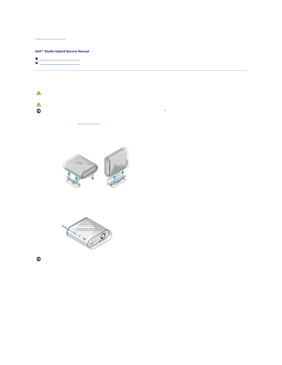 Replacing the computer cover, Removing the computer cover | Dell Studio Hybrid D140G (Mid 2008) User Manual | Page 14 / 42