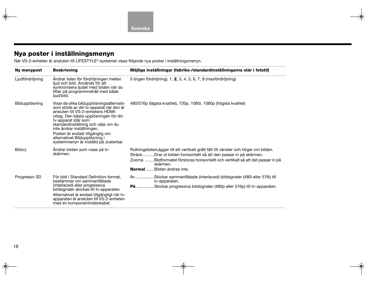 Nya poster i inställningsmenyn | Bose Lifestyle AM301726 User Manual | Page 172 / 267