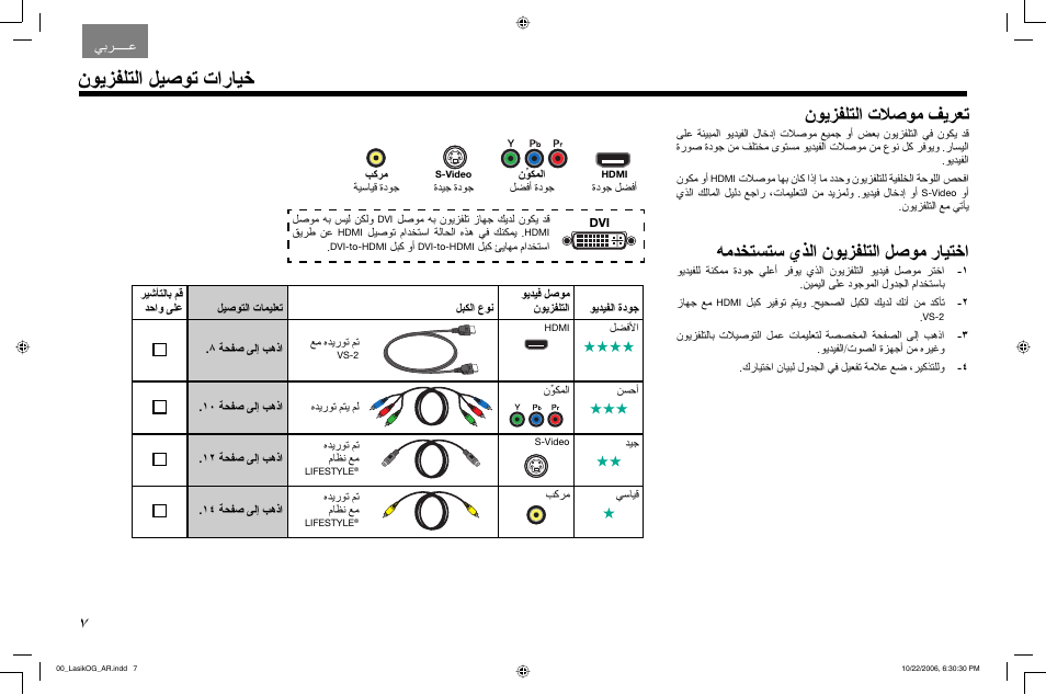 نﻮﻳﺰﻔﻠﺘﻟا ﻞﻴﺻﻮﺗ تارﺎﻴﺧ, نﻮﻳﺰﻔﻠﺘﻟا تﻼﺻﻮﻣ ﻒﻳﺮﻌﺗ, ﻪﻣﺪﺨﺘﺴﺘﺳ يﺬﻟا نﻮﻳﺰﻔﻠﺘﻟا ﻞﺻﻮﻣ رﺎﻴﺘﺧا | Bose Lifestyle AM301726 User Manual | Page 260 / 267