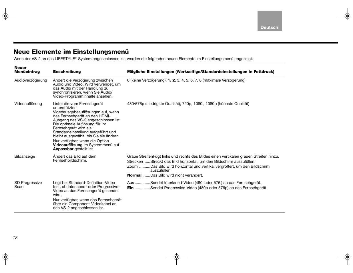 Neue elemente im einstellungsmenü | Bose Lifestyle AM301726 User Manual | Page 62 / 267