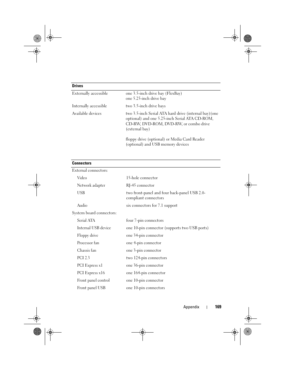 Dell Inspiron 531s (Mid 2007) User Manual | Page 169 / 212