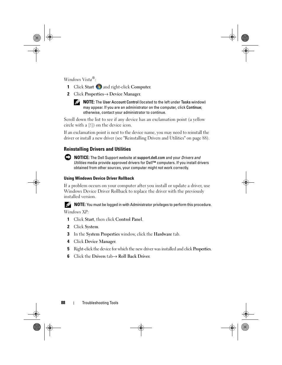 Reinstalling drivers and utilities, See "reinstalling drivers and utilities" on | Dell Inspiron 531s (Mid 2007) User Manual | Page 88 / 212