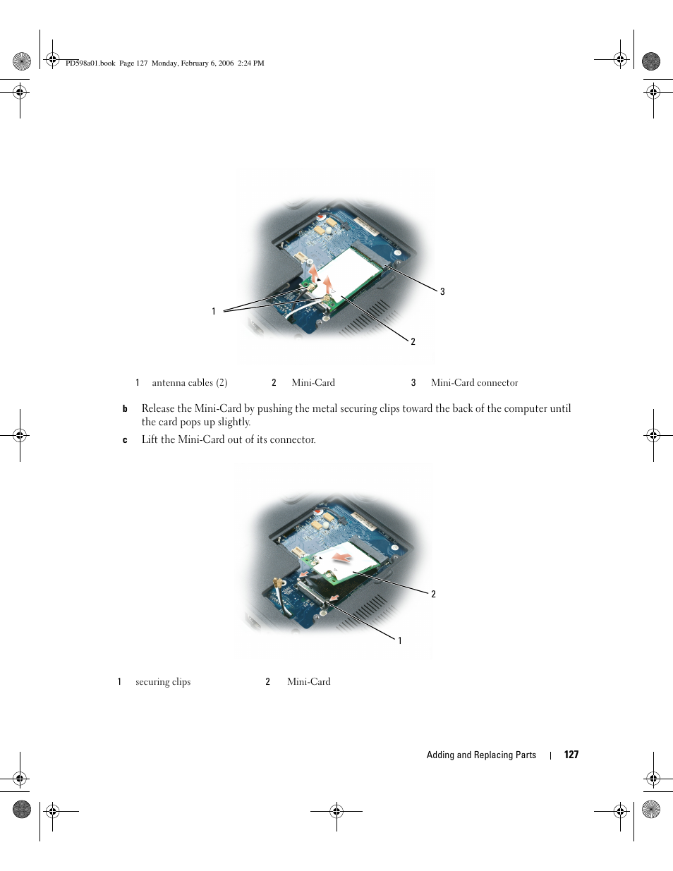 Dell Inspiron E1705 User Manual | Page 127 / 188