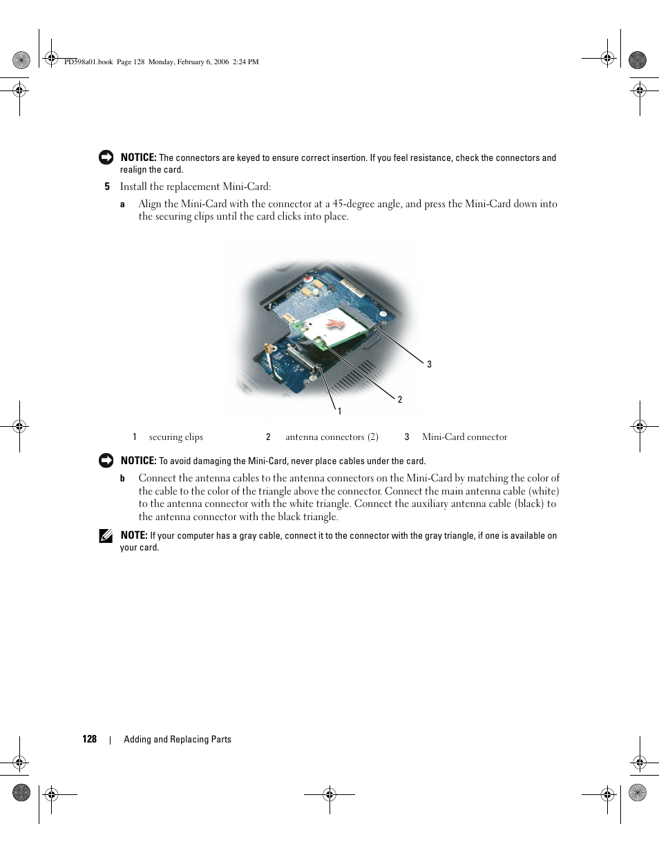 Dell Inspiron E1705 User Manual | Page 128 / 188