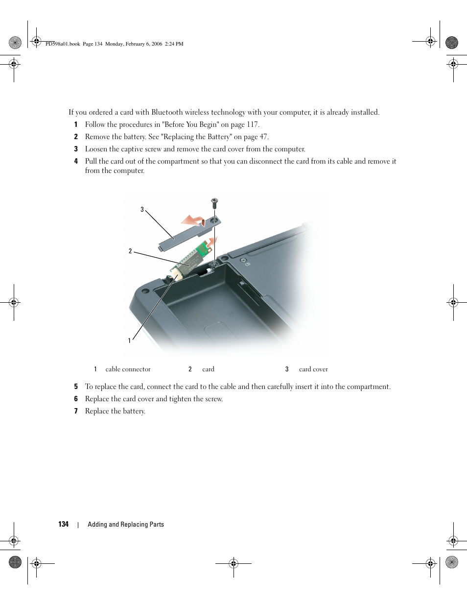 Dell Inspiron E1705 User Manual | Page 134 / 188