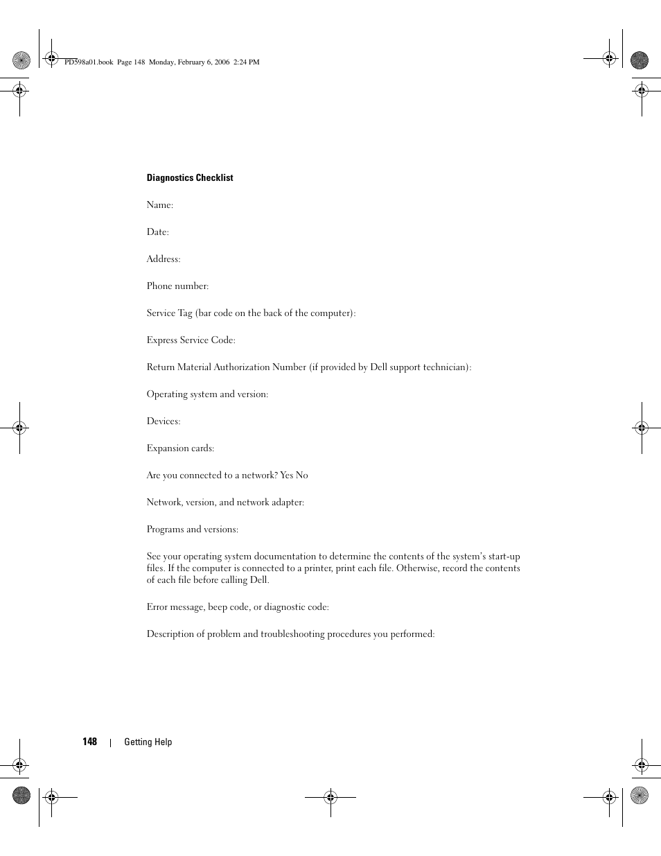 Dell Inspiron E1705 User Manual | Page 148 / 188